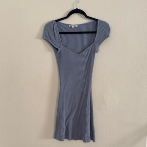 Reformation Blue Ribbed Knit Dress